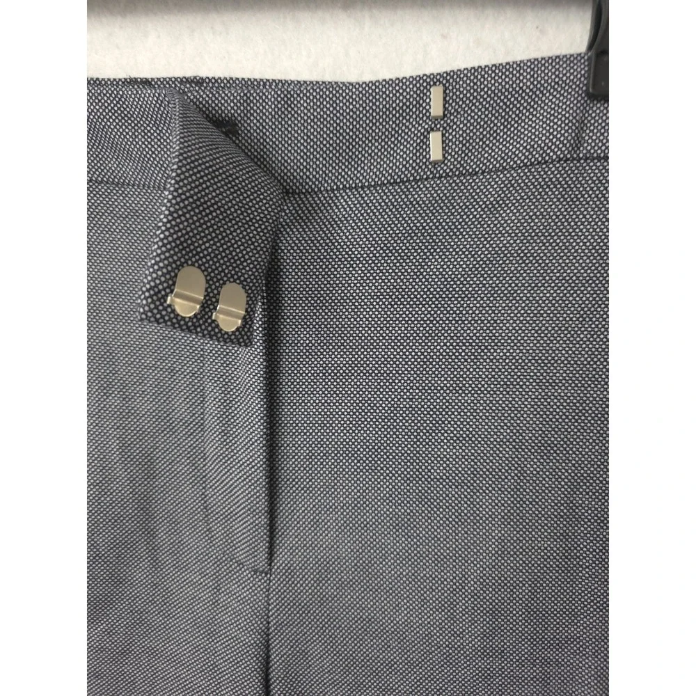 Talbots Women's High-Waist Straight Pants Size 18W Office Black And Gray Classic
